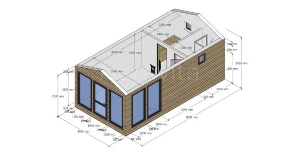 Modulinis Namas/Pirtis – “Cezaris” 3.6x7m – Pagal Užsakymą