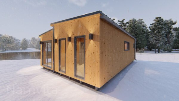 Modulinis Namas – Pirtis “Klaudijus” – 4x10m + Terasa 2.5×10m