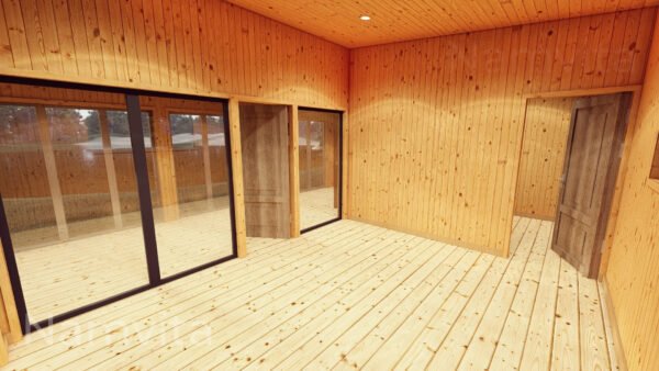 Modulinis Namas – Pirtis “Klaudijus” – 4x10m + Terasa 2.5×10m