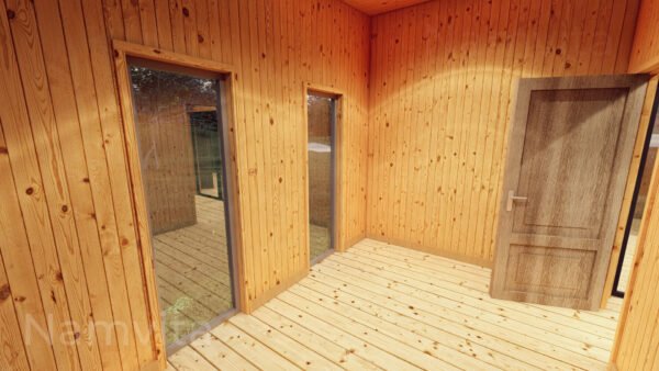 Modulinis Namas – Pirtis “Klaudijus” – 4x10m + Terasa 2.5×10m