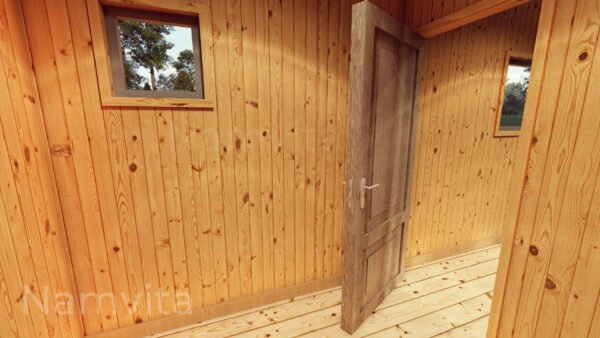 Modulinis Namas – Pirtis “Klaudijus” – 4x10m + Terasa 2.5×10m