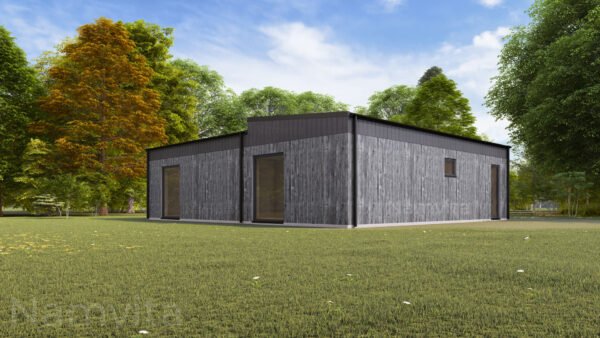 Karkasinis – Modulinis Namas “L FORMA” – 80 m2