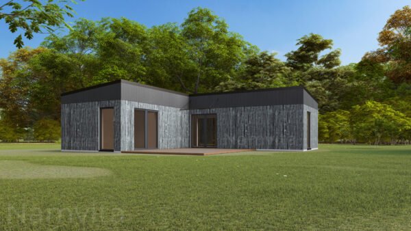 Karkasinis – Modulinis Namas “L FORMA” – 80 m2