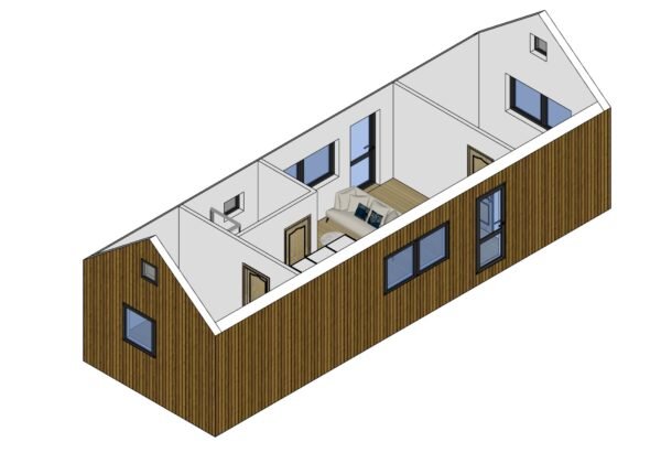 Modulinis Namas – “Skandis- plius” – 4x12m + dvi antresolės