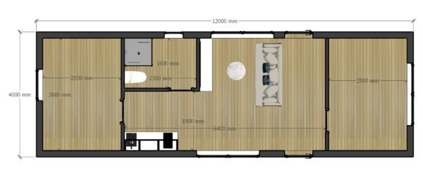 Modulinis Namas – “Skandis- plius” – 4x12m + dvi antresolės