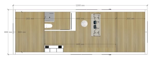 Modulinis Namas – “Skandis- plius” – 4x12m + dvi antresolės