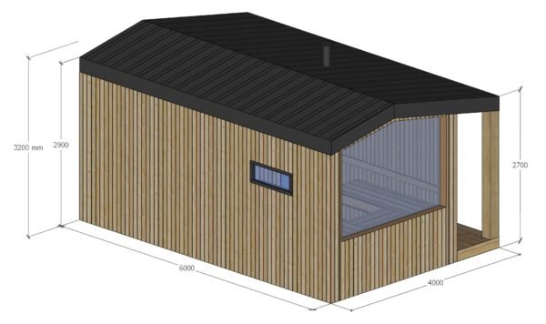 Modulinė Pirtis – “Arctic” 4 x 6 m. – Pagal užsakymą