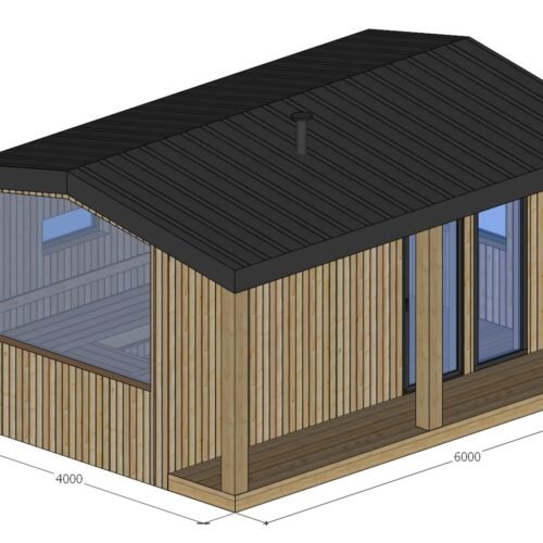 Modulinė Pirtis – “Arctic” 4 x 6 m. – Pagal užsakymą