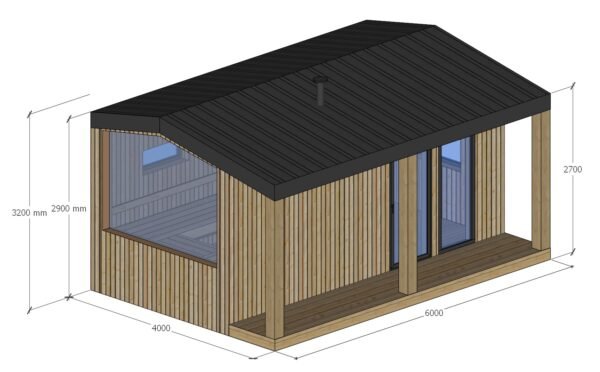Modulinė Pirtis – “Arctic” 4 x 6 m. – Pagal užsakymą