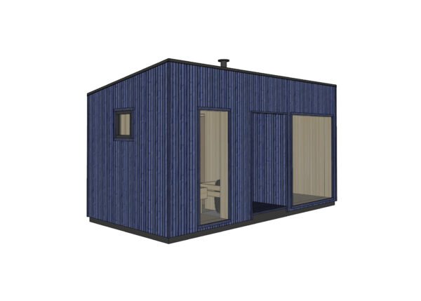 Modulinė Pirtis – “Narvikas” 2,50 x 5,50 m. – Pagal užsakymą