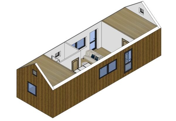 Modulinis Namas – “Skandis- plius” – 4x12m + dvi antresolės