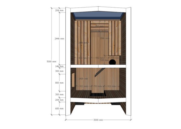 Modulinė Pirtis – “Nordic Plius” 3 x 5 m. – Pagal užsakymą
