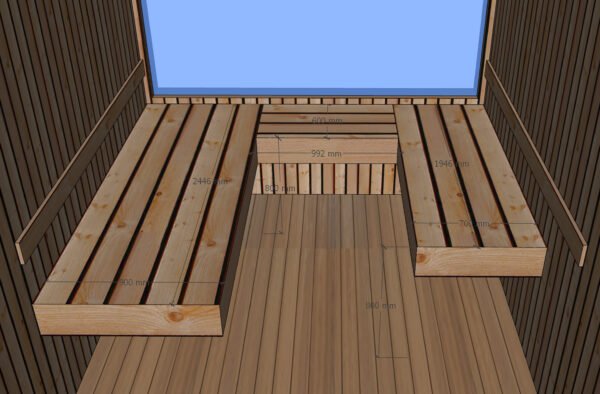Modulinė Pirtis – “Nordic Plius” 3 x 5 m. – Pagal užsakymą