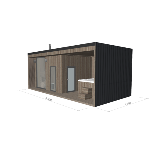 Modulinė Pirtis – “Sauna SPA” 4 x 8 m. – Pagal užsakymą