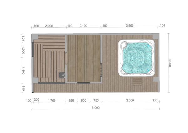 Modulinė Pirtis – “Sauna SPA” 4 x 8 m. – Pagal užsakymą
